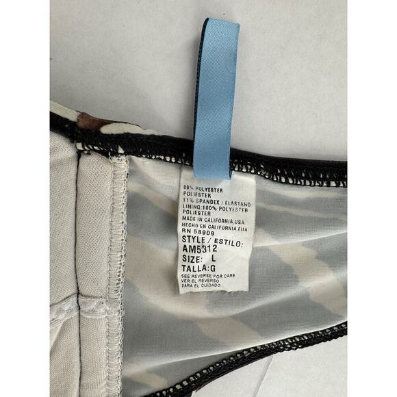 Antonio Melani Swim Bikini Size L Animal Print Halter Rhinestone Sexy Vacation​​ - Picture 9 of 15